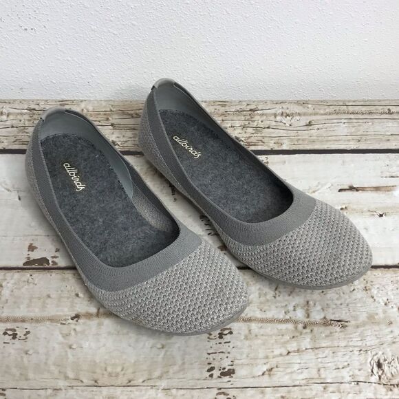 Allbirds Tree Breezers Womens Mist Gray Ballet Flats Slip-On Shoes Size 9 - Picture 1 of 16